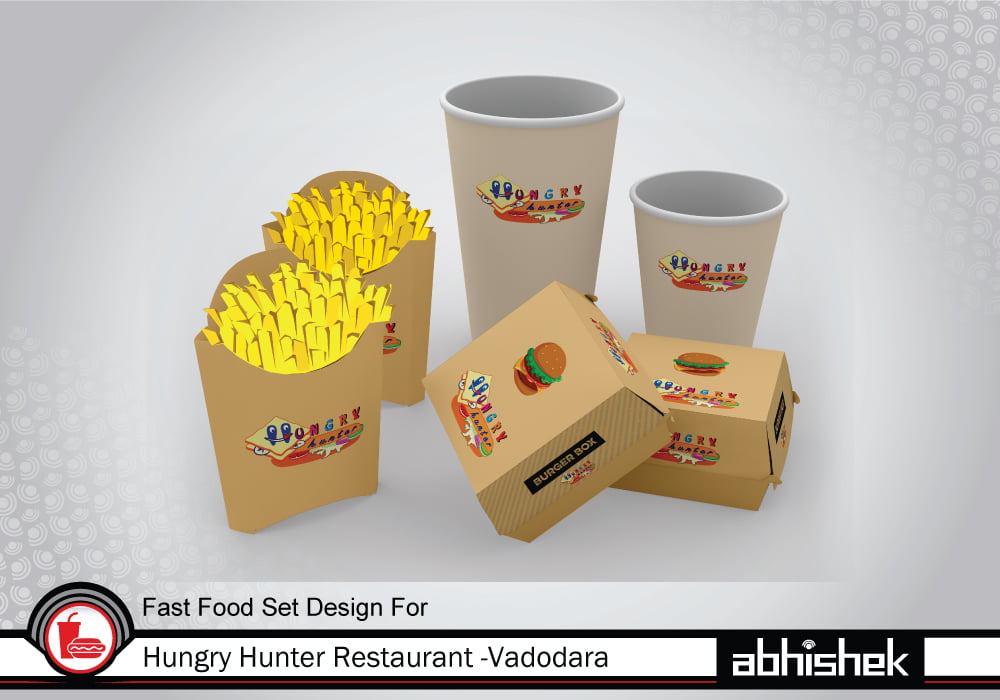 Fast Food Packaging Design | French Fry Packaging design | Burger packaging design | Juice Packaging Design