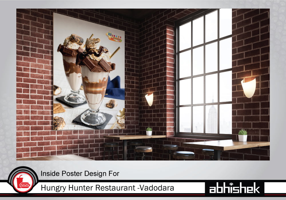 Indoor Poster Design | Poster for wall | Wall graphics for hotel restaurant cafe