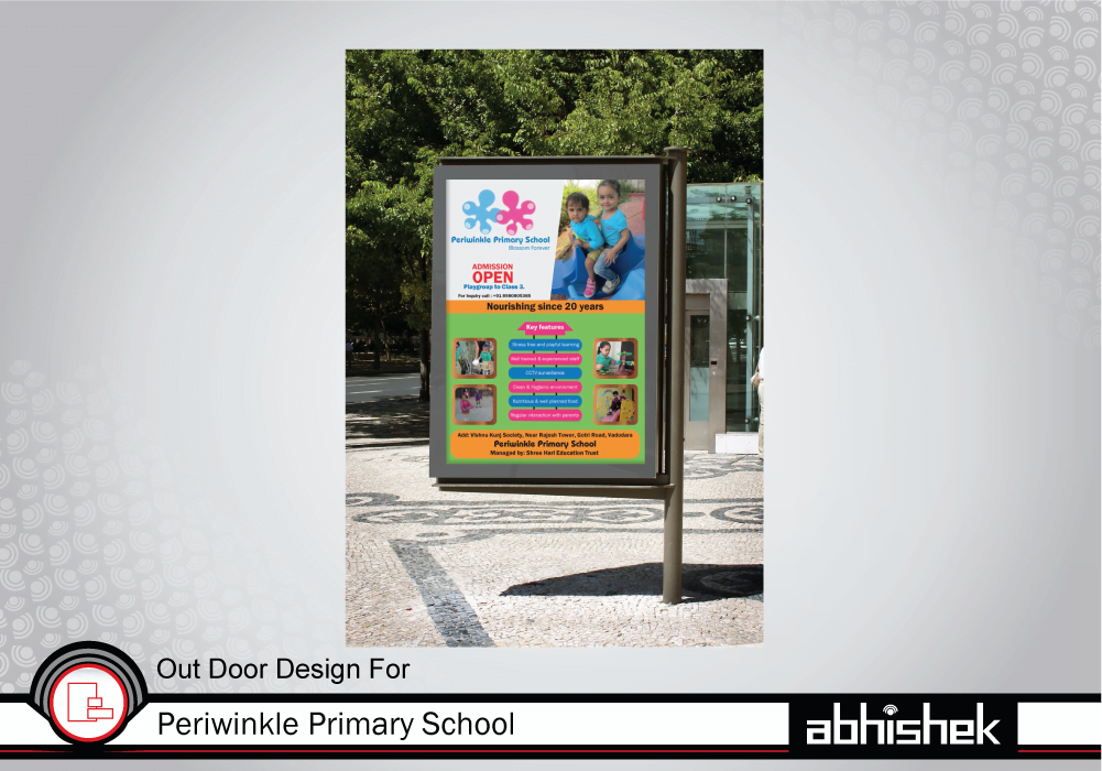 out door advertisement primary school
