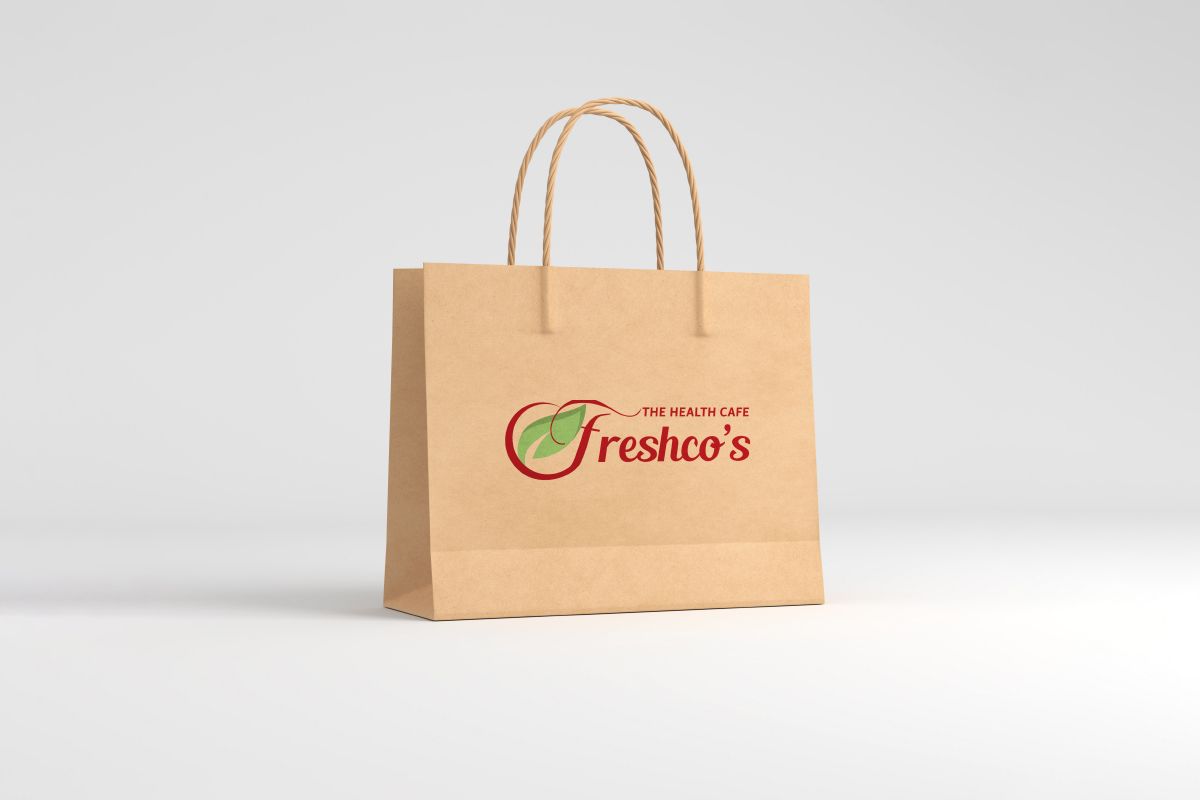 Cafe food Parcle Bag Design, Branding bag design