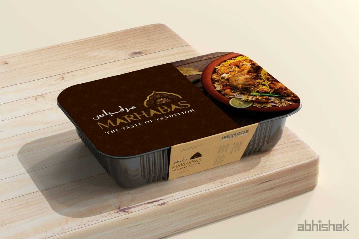 Lunch or dinner box packaging design, restaurant parcel box design