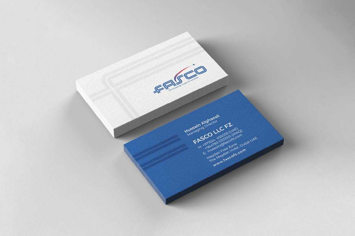 Business card design for oil and gas company