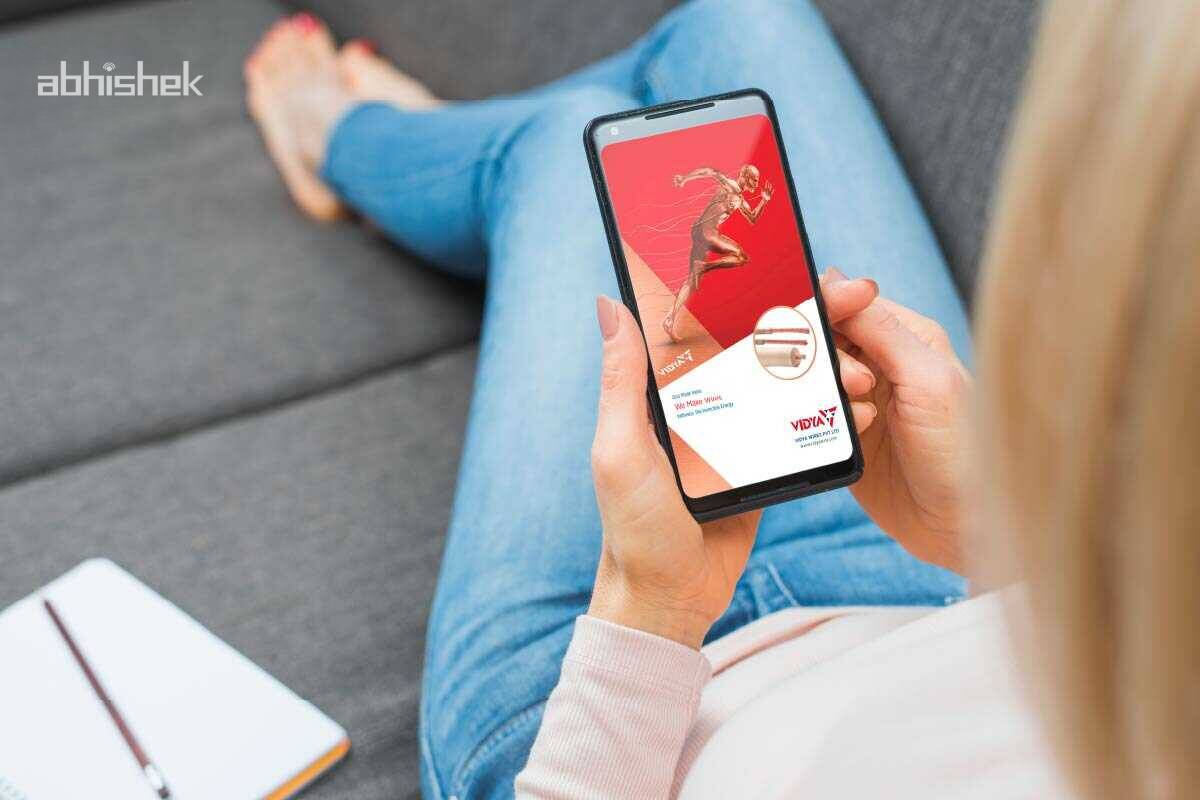 Digital Company Profile for wires manufacturer India, Vidhya wires brochure design