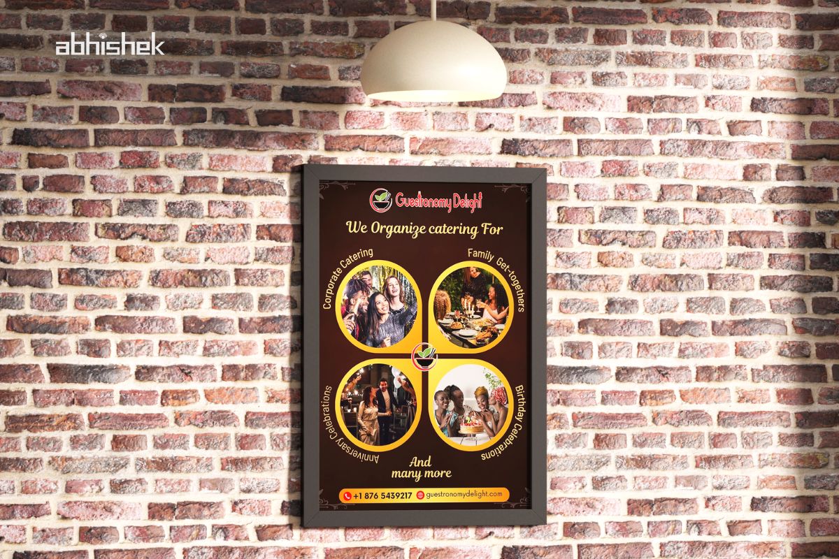 Chef’s special food menu poster for restaurant wall