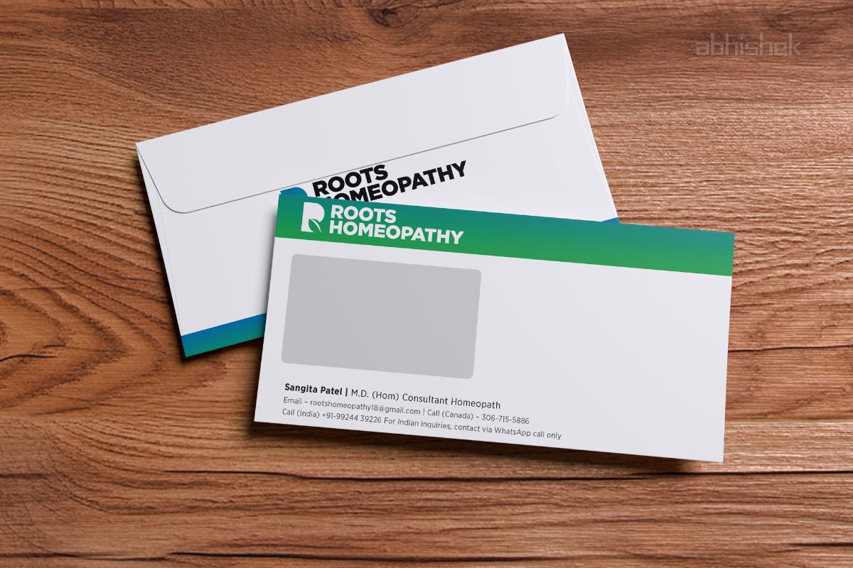 Homeopathy Clinic Envelope Design and Branding Stationery