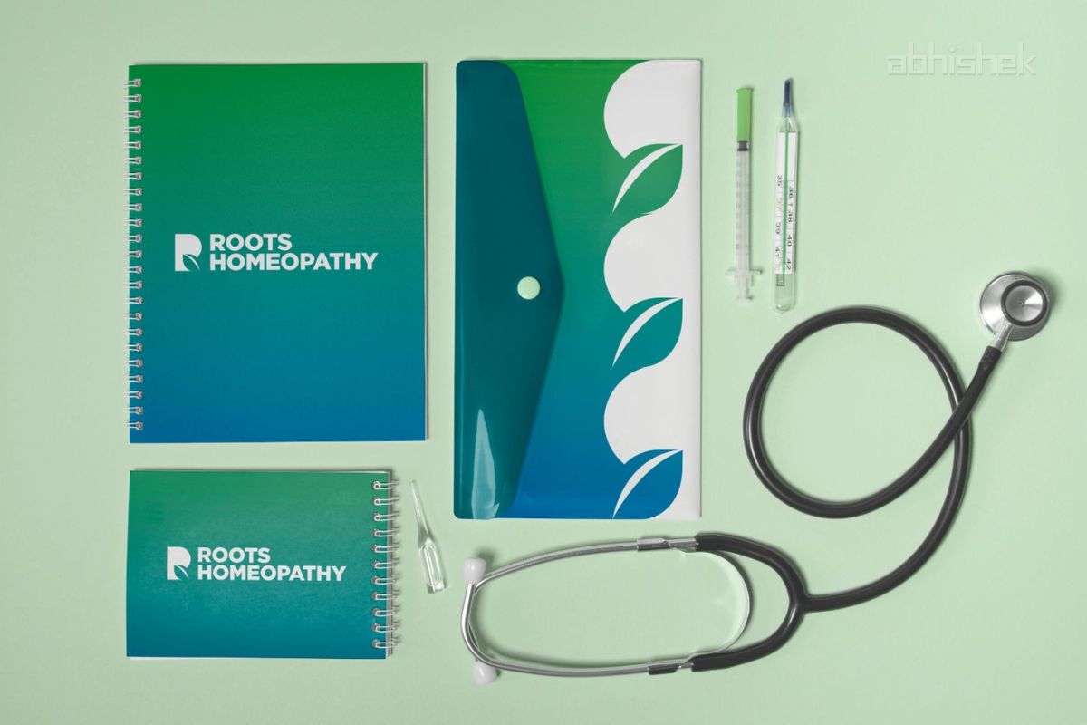 Homeopathy Clinic Stationery Design and Healthcare Branding